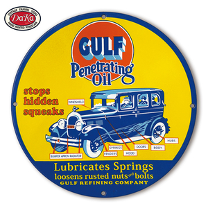 Vintage Discount Best-Selling Wholesale <strong>Shell</strong> Pump or Can Enamel Porcelain <strong>Signs</strong> - Product Image 5