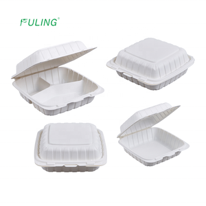 <strong>Plastic</strong> Thermoform Hinged Take Away <strong>Containers</strong> to Go Disposable 8 X 8x3 Hinged Compartment <strong>Containers</strong> - Product Image 3