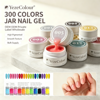 Gel à ongles YezeColour en pot, série de 300 couleurs, OEM ODM, étiquette privée, vente en gros pour salon de manucure professionnel
