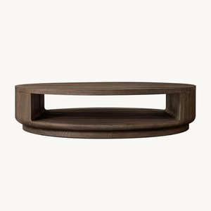Artigianale lussuoso di fascia alta mobili in legno soggiorno rotondo tavolino moderno Set - Product Image 6