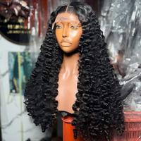 Wig Rambut Asli Vietnam HD Lace Frontal, Wig Full Lace Tanpa Lem dengan Kutikula Sejajar, Wig Lace Front untuk Wanita Kulit Hitam