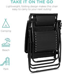 Vente en gros de haute qualité en plein air portable adultes paresseux <span class=keywords><strong>soleil</strong></span> réglable léger inclinable salon Camping plage zéro gravité chaise - Product Image 5