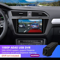 Autoradio pour VW Tiguan 2017-2019, lecteur multimédia sans fil CarPlay, Android Auto, lecteur vidéo, GPS, FM, SWC