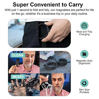 Cable de Datos Magnético USB C Portátil de 60w y 1M, Cable Magnético USB Tipo C Enrollable Automático Personalizado, Cargador de Carga Rápida