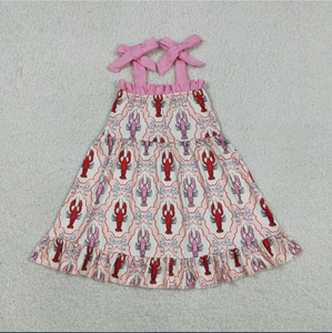 Conjunto de ropa de bebé niña con lazo, túnica a cuadros, volantes y pantalones cortos, vestido y pelele - Product Image 5