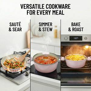 E-TOP Batterie de cuisine en céramique, Ensembles d'ustensiles de cuisson en céramique, Vente en gros, Ensemble de poêles et marmites, <span class=keywords><strong>Cocotte</strong></span> en fonte, Poêle en céramique - Product Image 5