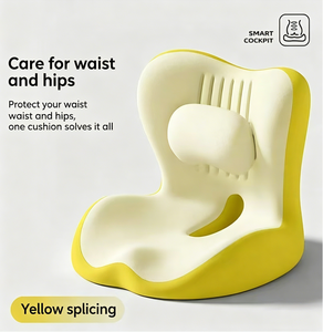 Coussin de siège ergonomique en mousse à mémoire de forme Royal Ingenuity, soutien lombaire et des hanches, amovible et lavable, en forme de <span class=keywords><strong>L</strong></span>, pour le bureau, la voiture, les longs trajets - Product Image 1