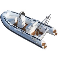 Bateau pneumatique à ponton en fibre de verre CE Chine 13FT 3.9m RIB390BL, petit yacht, à vendre