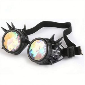 Lunettes de soleil steampunk rétro personnalisées avec logo, verres colorés, style vintage, pour hommes et femmes, lunettes kaléidoscope punk - Product Image 3