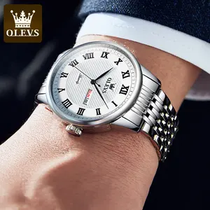 Olevs 5562 Custom Logo Minimal Sapphire Crystal Glass Men Wrist Quartz Watch From Custom Manufacturer Wrist Watches