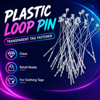 Attache de sécurité à clip en plastique transparent pour étiquettes de câbles, étiquettes de produits, étiquettes de prix de vente au détail