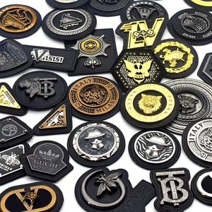 Etichette Metalliche Personalizzate con Logo per Borse e Valigie, <span class=keywords><strong>Targhette</strong></span> in Pelle con Strass e Paillettes Fatte <span class=keywords><strong>a</strong></span> <span class=keywords><strong>Mano</strong></span> per Abbigliamento - Product Image 2