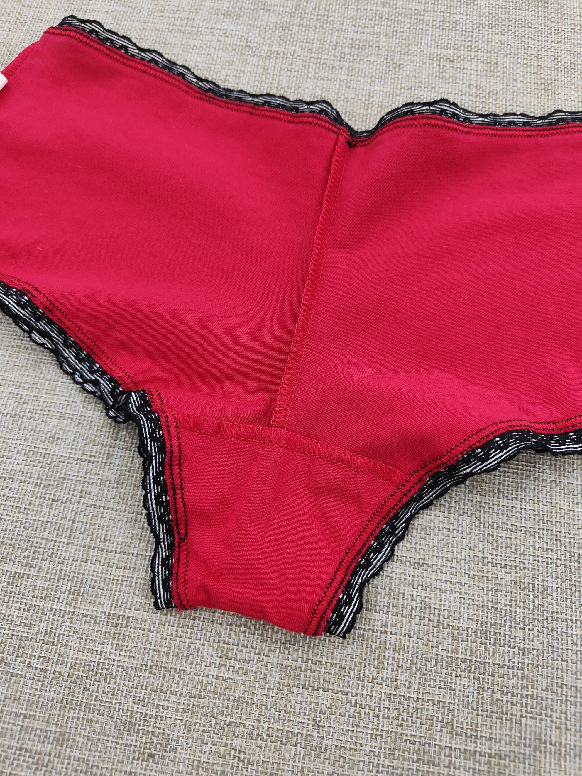 6 Pieces Low Rise Panties Cheeky Boxers Blumeres De Algodon With Cute Bow Cotton Underwear Women Undies for Women Boyshorts