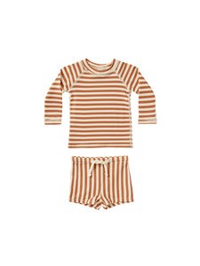 Ensemble de bain protection UV à séchage rapide pour garçon, protège-éruption à manches longues et imprimé nordique + <span class=keywords><strong>short</strong></span> de bain (2-10 ans) Maillot de bain protection solaire pour enfant - Product Image 3