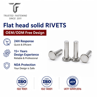 Rivets plats personnalisés TianFang pour supports de roues de bagages, pièces en acier, révision des plans et approvisionnement en gros, devis rapide