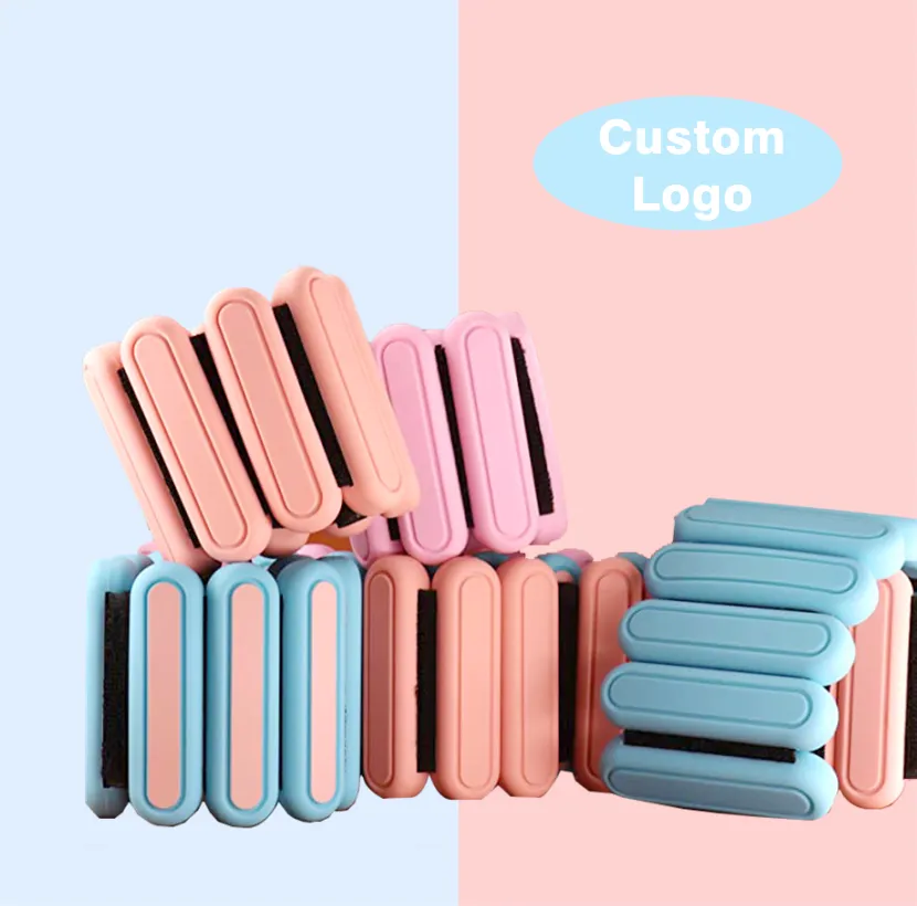Großhandel Custom Logo Silikon Knöchel gewichte Armband/Silikon Armreifen Handgelenk Gewichts band/Verstellbare Knöchel gewichte