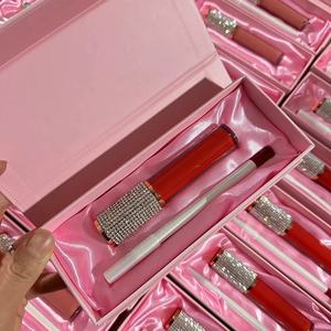Luxury Packaging Box Matte Liquid Lipstick <strong>Lip</strong> <strong>Gloss</strong> <strong>Lip</strong> Pencil Private Label Lipgloss Lipliner <strong>Set</strong> pink - Product Image 2