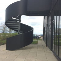 Gusseiserne Wendeltreppe für den Außenbereich, verzinkte Wendeltreppe für Terrassen