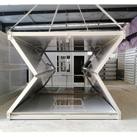 Maison pliable de luxe, préplumée, conteneur de salon, en acier mobile