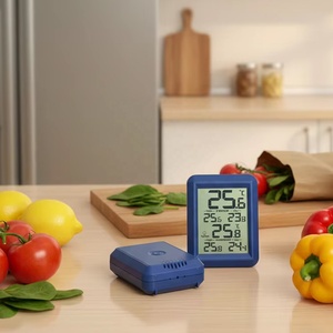 Mini thermomètre numérique sans fil professionnel pour cuisine, émetteur avec écran LCD, enregistrement des températures élevées/basses, pour <span class=keywords><strong>réfrigérateur</strong></span> - Product Image 1