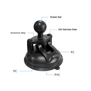 Ventosa de goma al vacío de adsorción N-Star, base de bola de 1 pulgada, soporte para parabrisas, soporte para teléfono móvil de coche, montaje de celda para ram - Product Image 1