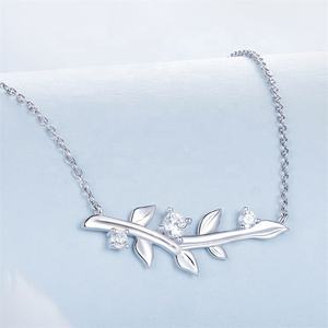 Youchuang 2024 moda delicada joyería barata colgante collar 925 plata esterlina sublimación verano cadenas finas collares de hojas - Product Image 4