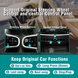 Interfaccia Smart per Cruscotto DCKLOER con CarPlay Wireless e Android Auto per <span class=keywords><strong>Volvo</strong></span> XC90/S90/V40 con Display ad Alta Definizione - Product Image 4