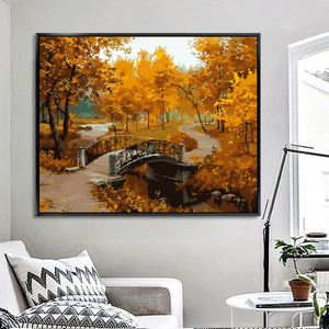 Pittura digitale fai da te con i numeri su tela scenario autunnale in vendita pittura personalizzata con i numeri artigianato artistico paesaggistico - Product Image 2