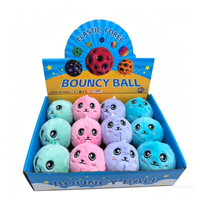 Jolie balle rebondissante en peluche PU de 6 cm, jouet amusant anti-stress pour enfants, idéal pour la promotion