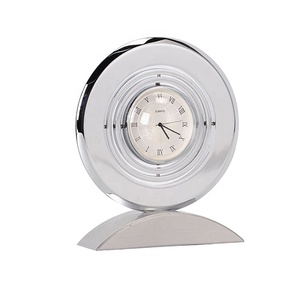 Rotating Sphere Metal Silver Vintage <strong>Retro</strong> Table <strong>Flip</strong> <strong>Clock</strong> - Product Image 2