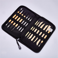 Ensemble d'outils de sculpture en céramique de 14 pièces pour les fournitures d'art Couteau de modélisation à double tête pour la tige en aluminium transfrontalière d'argile molle d'argile