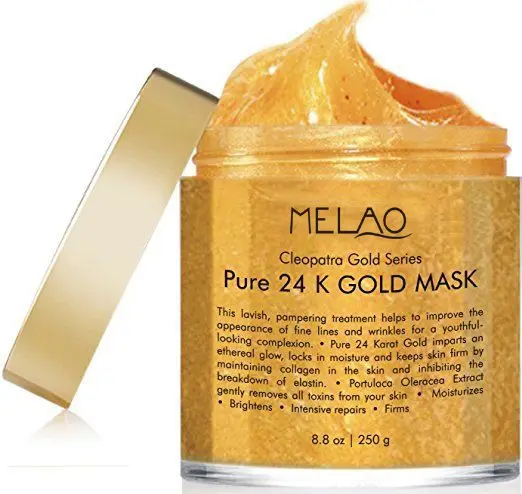 MELAO Private label crystal collagen pure 24k gold facial mask for face care