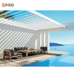 16X10 Buiten Luxe Latten Meubels Waterdicht Tuinhuisje Aluminium Puntgevel <span class=keywords><strong>Pergola</strong></span> Tuindecoraties Smart Pergoles Aluminium - Product Image 4