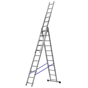Scalamia ALL188 Modern Aluminum Customizable Straight Folding <b>Ladder</b> 12.5ft Extended Height 150kg Load Capacity Indoor Household - Product Image 1
