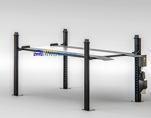 Promotion : Élévateur de stationnement hydraulique à 4 montants en acier, capacité 3600 kg, avec roulettes <span class=keywords><strong>pour</strong></span> un déplacement facile, empileur de voitures <span class=keywords><strong>pour</strong></span> garage - Product Image 1