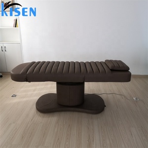 KISEN Salon <b>Electric</b> Spa Beauty Treatment Chair Luxury Curved Facial Lash Bed Beauty Brown pink Black Massage <b>Table</b> - Product Image 3