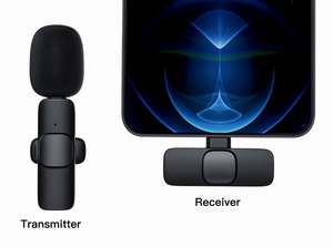 Microphone Lavalier sans Fil USB-C OEM avec Clip, Garantie 12 Mois, Portée 20-30M, Compatible Smartphones/Tablettes Android - Product Image 2
