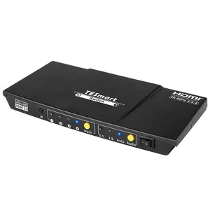 TESmart 4K HDMI Switch 4X1 4 Port 4 In 1 Out Arc dengan Spdif/Coaxial/3.5Mm Audio Out HDR 10 HDCP 2.2 CEC 4K60HZ Pengalih Video