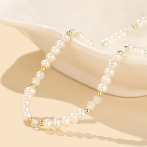 Collar de Perlas TeoWaki con Lapislázuli y Cristales, Ajustable, Elegante, de Perlas de Agua Dulce, Regalo de Joyería para Mujer o <span class=keywords><strong>Novia</strong></span> - Product Image 5