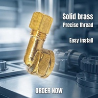 Coude de compression femelle en laiton 3/8x1/4 pouce - Usiné CNC de précision, résistant à la corrosion pour les systèmes eau/gaz