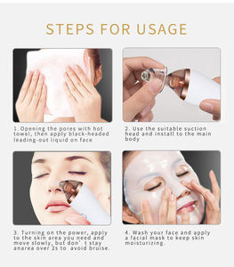Removedor de puntos negros eléctrico portátil con cámara de aumento 20X, limpiador facial con vacío, recargable por USB - Product Image 3