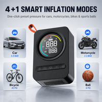 Gonfleur de pneus sans fil portable, double écran numérique RGB, pompe à air rechargeable, arrêt automatique programmé, lumière LED pour les urgences automobiles