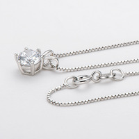 Colgante de diamantes de moissanita de 1 quilate para mujer, Collar de plata de ley 925 con seis garras chapadas en oro clásico, regalo de joyería