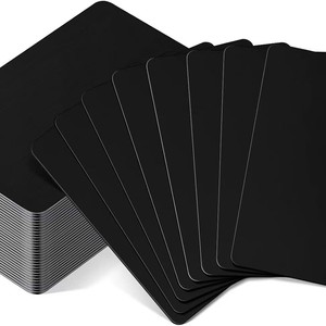 Hot Sale Blank Aluminum Alloy Metal Business Card Engravable Steel Tag <b>Plate</b> DIY Custom <b>Name</b> Card - Product Image 2