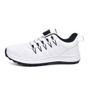 Zapatos de Golf Unisex Blancos con Suela de Goma, Parte Superior de PU, Forro de Malla, Entresuela de EVA, Zapatillas Deportivas Transpirables - Product Image 2
