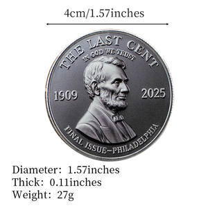 Gedenkmünze 1909-2025 Philadelphia Endgültige Ausgabe Zwei Stile Eisen Individuelle Farbe & Design Druckguss Beschichtete Souvenir-Münze - Product Image 6