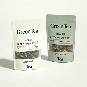 Sachets en papier <span class=keywords><strong>kraft</strong></span> avec support en plastique, logo personnalisé, sachets vides <span class=keywords><strong>pour</strong></span> thé aux herbes, emballage <span class=keywords><strong>pour</strong></span> sachets de thé pyramidaux - Product Image 3