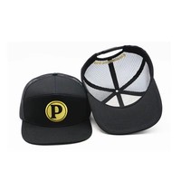 Casquette Trucker en Coton à 7 Panneaux avec Broderie Personnalisée, Bord Plat et Maille, Faible MOQ, Haute Qualité, Prix Bas