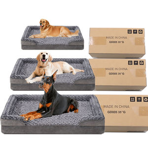 Cama ortopédica lavable a prueba de masticación directa de fábrica para mascotas, sofá calmante para perros de felpa para perros de raza gigante - Product Image 1