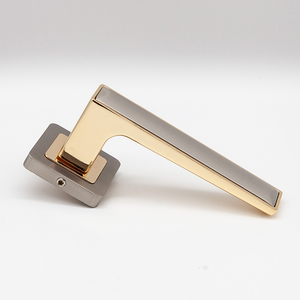 Poignée de porte carrée en alliage de zinc de style européen, design italien moderne, ensemble de poignées à levier pour projets résidentiels (vente en gros) - Product Image 2